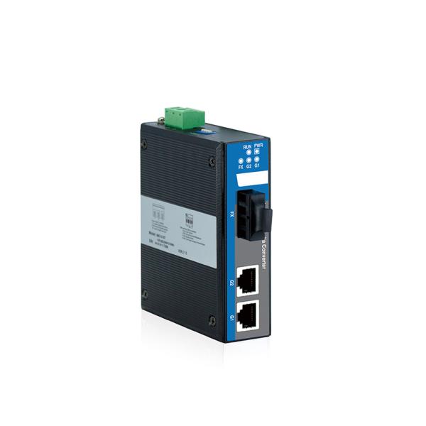 Full Gigabit Unmanaged Industrial Media Converter Transceiver Switch