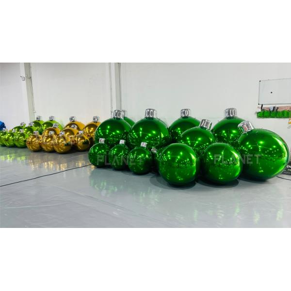 Double Layer PVC Giant Inflatable Christmas Ormanets with Mirror Effect