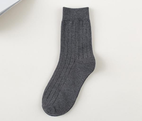 Plain Color Thermal Trendy Mens Socks Cotton Comfortable Knitting For Business Men