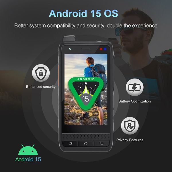 F400 Walkie Talkie 4G Rugged PDA Android15 4'' 4+64GB 2.5W Big Speaker 4350mAh PoC SOS NFC