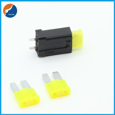 2 Pin PA66 Housing 30A 80V PCB Board Fuse Holder for Micro 2 Blade Fuse