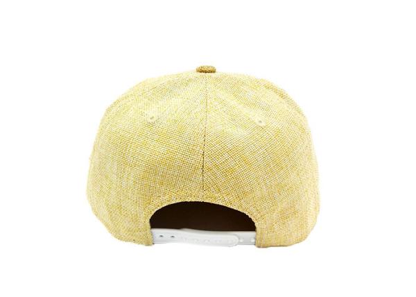Apropriado seco e respirável da fibra de planta lisa amarela dos chapéus do Snapback da borda para o verão