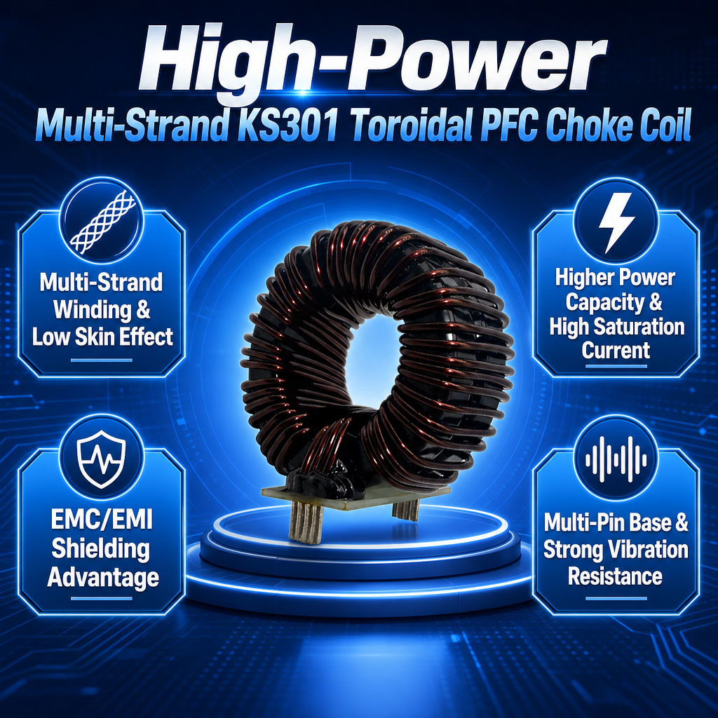 High Power Stable KS301 Toroidal Inductor for Reliable Industrial Energy Storage