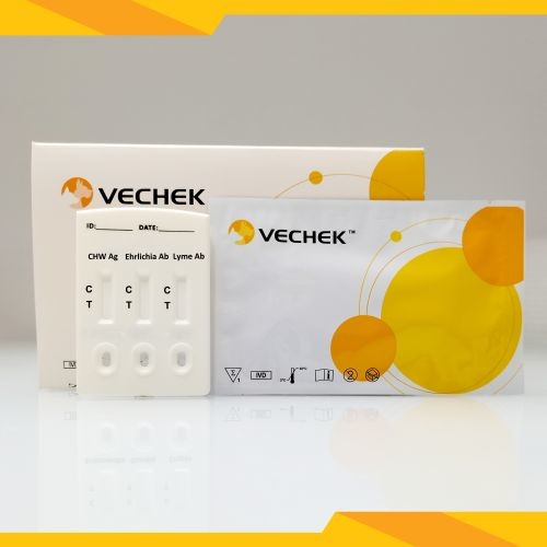 Тест антигена CHW/антитела Ehrlichia/Lyme IgG/IgM комбинированный быстрый