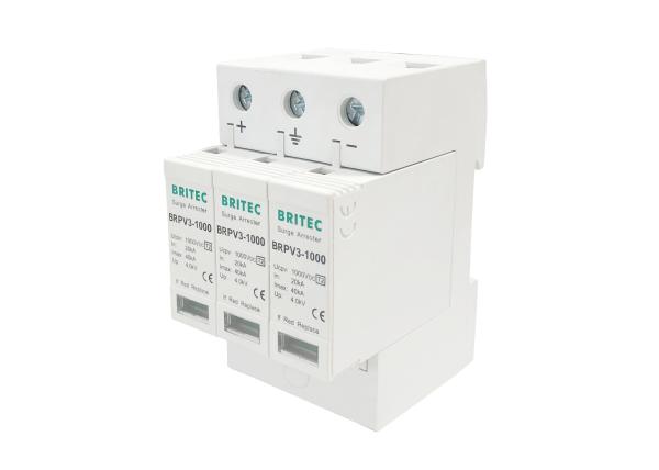 Dispositivo de proteção do impulso da C.C. do picovolt 1000V 3 Polo para aplicações fotovoltaicos