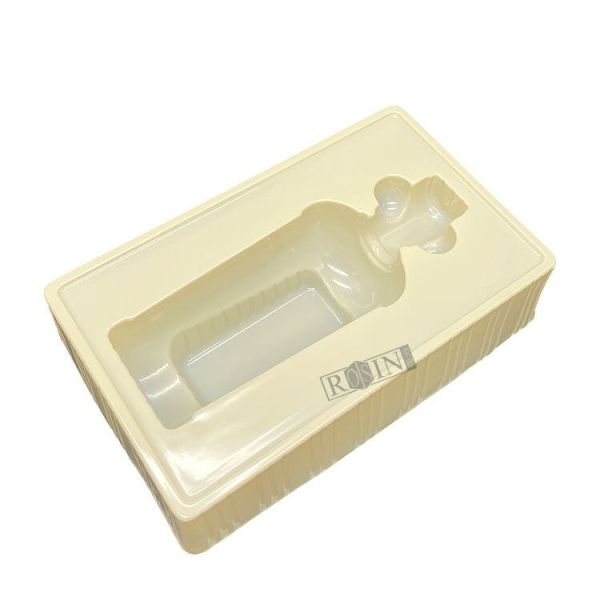 Premium Wine Liner Beige Insert Plastic Blister Tray Shockproof Wine Bottle Insert for Gift Packaging