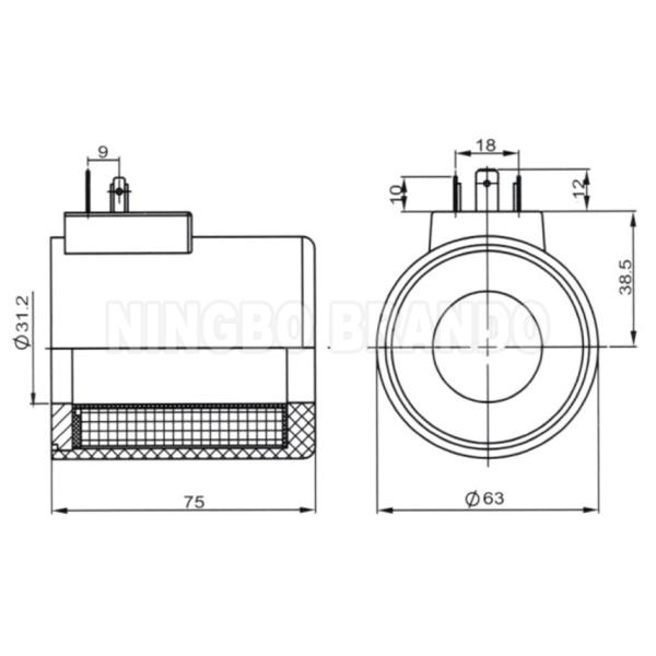 R900019793 R900019792 Rexroth Type Hydraulic Solenoid Coil 24VDC 12VDC