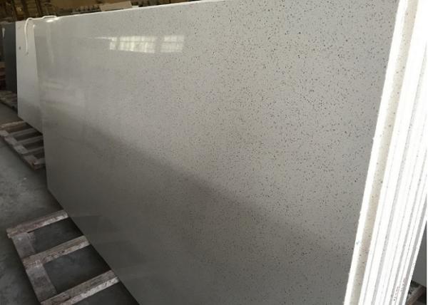 High Density Quartz Bathroom Sink Tops Pure Pearl White Crystal Color