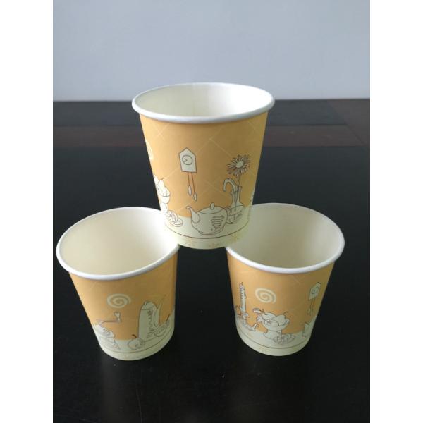 6 Ounce Paper Cups With Flexo Printing Custom Design , Take Away Coffee Cup