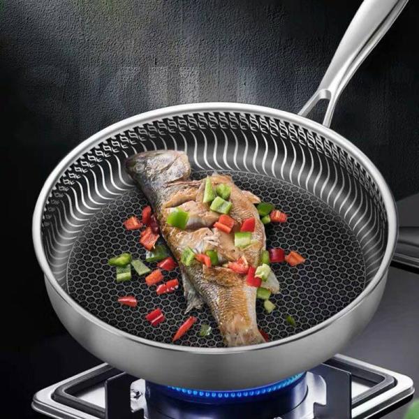 Wholesale Frying Pan Cookware Set Hot Sale Honeycomb Non-stick Stainless Steel Frying Pans & Skillets