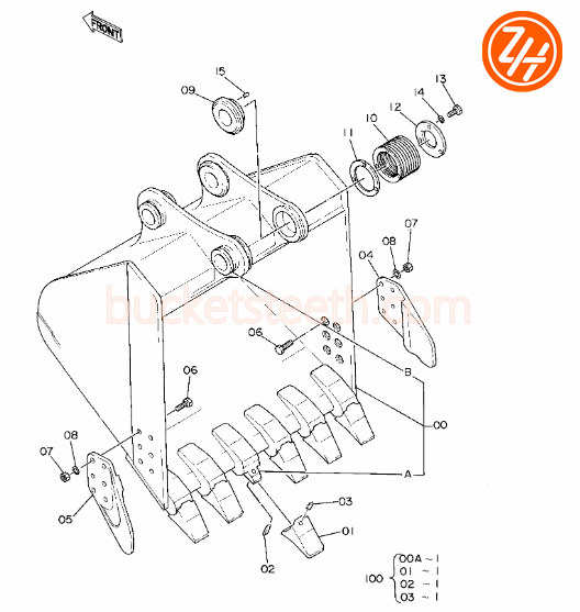 OEM 2014504 Excavator Bucket Side Cutter Alloy Steel For Hitachi