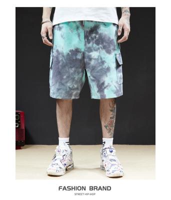 Mourning Series Thin Summer Shorts Mint Green Taro Purple Tie Dye Basketball Shorts