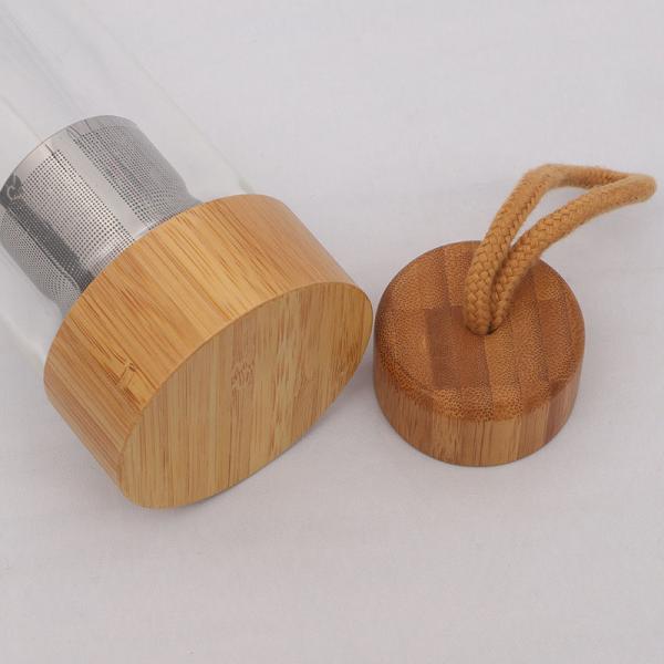 Portable Tea Infuser Travel Unbreakable Glass Water Bottle With Filter