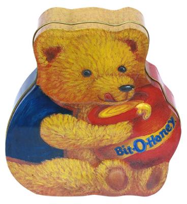 Recipientes feitos sob encomenda dos doces da lata, caixa de empacotamento Urso-Dada forma dos doces