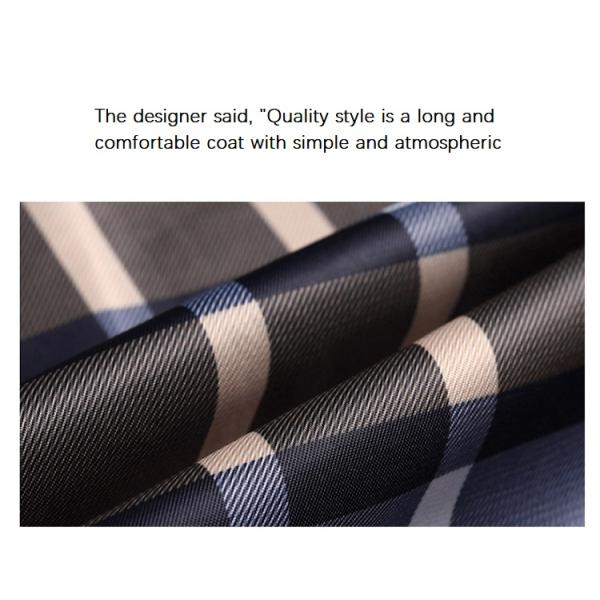 Мужские куртки мода ветроустойчивый обычный стройный фит ветроустойчивый длинный пальто с костюмом