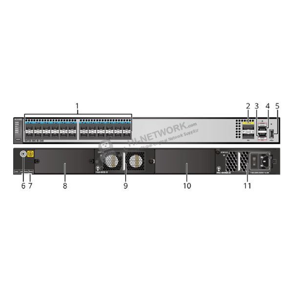 structure-s6720-30c-ei-24s-ac-datasheet 24 ports 10GE Uplink Huawei Data Center Switch S6720-30C-EI-24S-AC Huawei 10G Switch