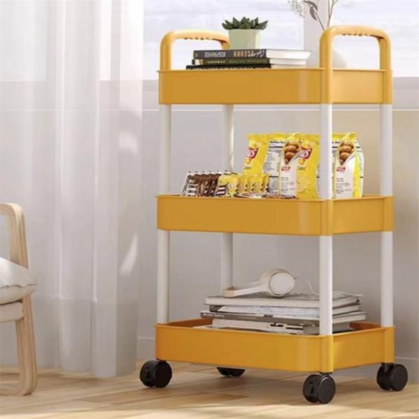 Three-layer Kitchen Rotating Shelving for Multifunctional Vegetable and Fruit Storage
