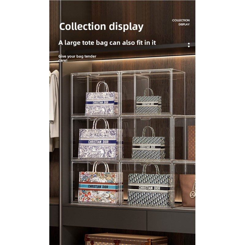Factory Direct Clear Acrylic Storage Box Display Case Shoe Organizer Large Capacity Sturdy Action Figure Display