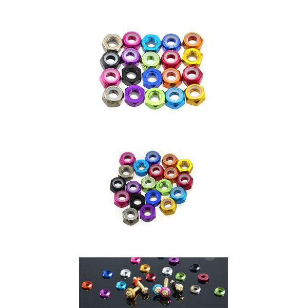 Red Purple Blue Anodized Nut Covers Alloy Steel Fasteners