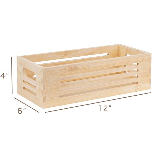 12x6x4 дюймов натуральный бамбук деревянная коробка для хранения деревянный ящик для хранения декоративные
