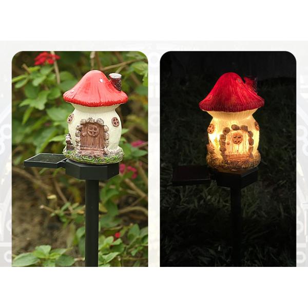 Lawn Landscape Solar Mushroom Lights Outdoor Ground Plug Cartoon Garden House Lights