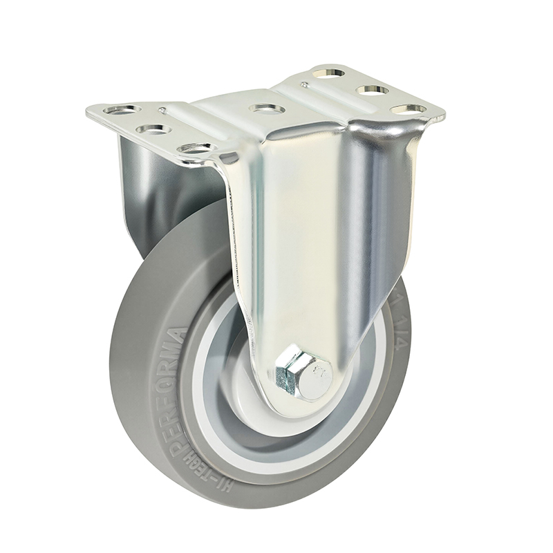 Furniture Caster Wheel 2 Inch Light Duty TPR Caster Wheels Grey Swivel Rigid Brake Tool Carts And Storage Bins.