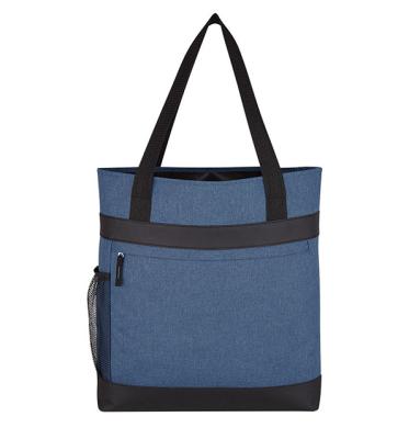 600D Poly Canvas Reusable Tote Shopping Bags With Custom Printed Logo