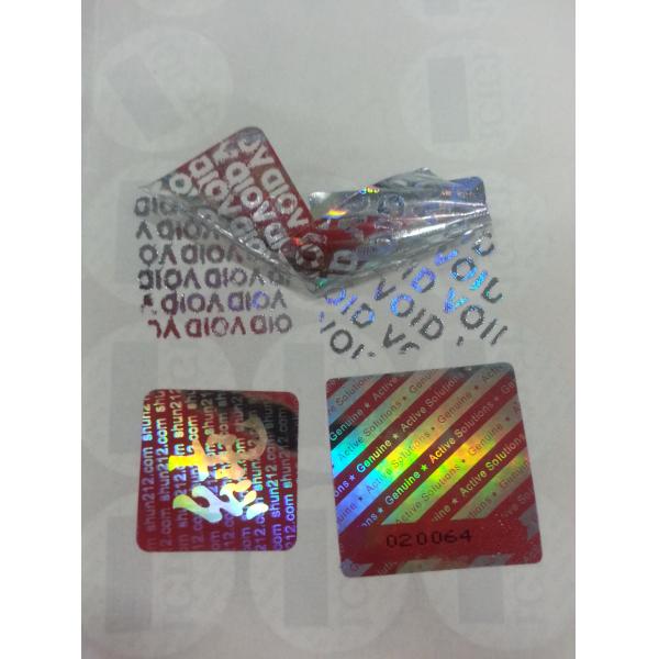 Design Void Custom Holographic Stickers For Pharmaceutical Package Strong Adhesive
