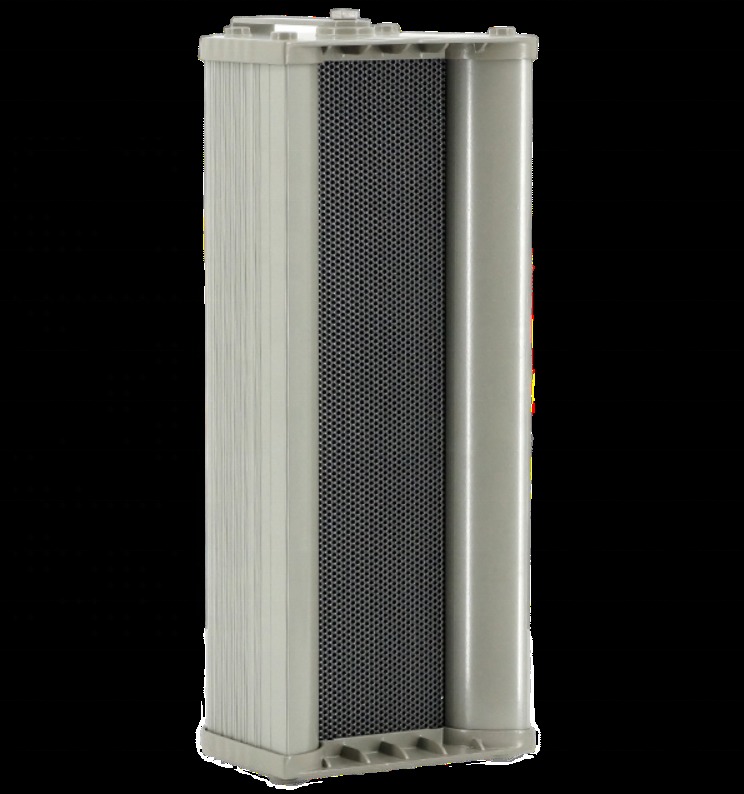 Grey Aluminum Column PA Speaker IP44 4 Inch Woofer Speaker 1 Inch Tweeter