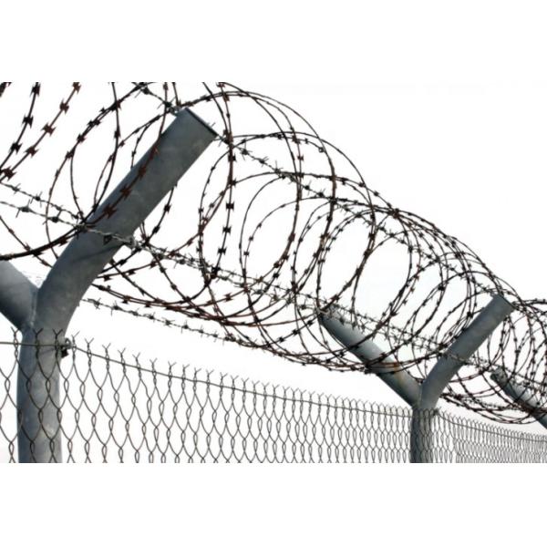 Pvc катушки покрыл колючую проволоку Q195 бритвы зажимов Bto-22 3