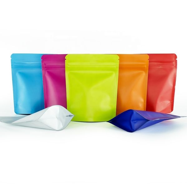 Recyclable Stock Customized Soft Touch Flat Mylarbag Die Cut Mylar Bag Ziplock Shape Packaging Bag Stand up Pouch for Food