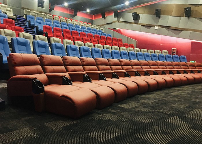 Стулья кино софы Recliner театра верхнего сегмента неподдельные кожаные