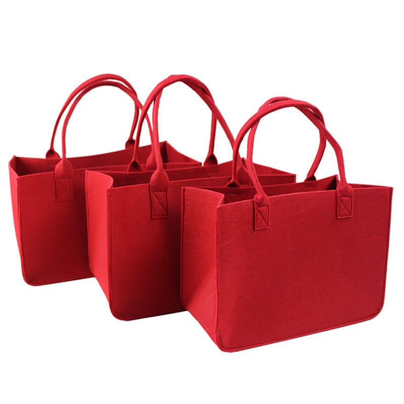 Felt Portable Shopping Bag Big Easy Toy Snack Storage Bag Advertising Gift Satchel logo Customization
