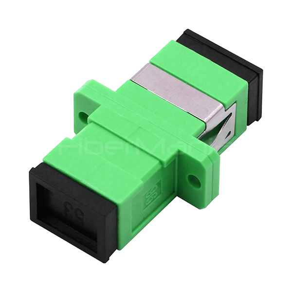Green SC APC To SC APC Adapter , FTTX SC Simplex Single Mode Adapter