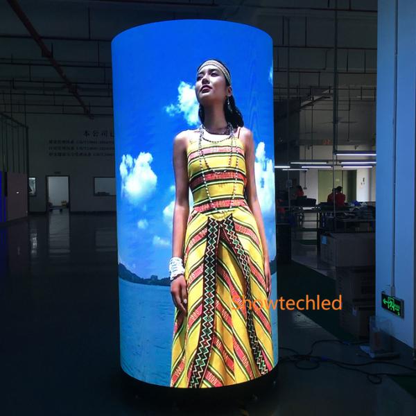 15KG Cylindrical Indoor Flexible LED Screen LED Video Wall Rental 320 X 160mm For Exhibition