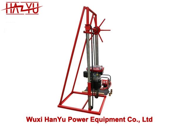 Gasoline Portable Sampling Rig 30m Depth Manual Winch