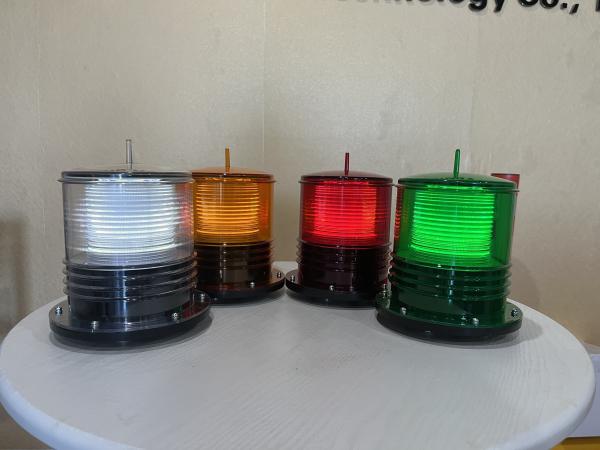 Barge Boat Solar Warning Light with Red/Yellow/Green/White LED Color Durable PC Material