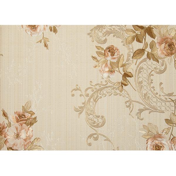 Papel de parede americano 0.53*9.5M do estilo country do vintage do teste padrão de flor