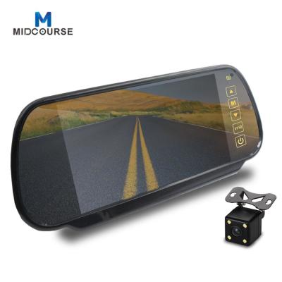 sensores de estacionamento do reverso do carro do monitor do lcd de 7 polegadas com a câmera de vista traseira