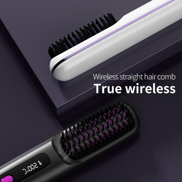 Produtos de venda a quente 2024 Escova elétrica de ar quente, escova de alisador de cabelo cerâmico