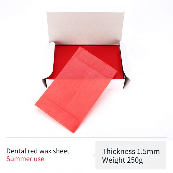 Dental Lab Base Plate Wax Red / Pink Dental Wax Flakes Accurate Casting Wax Sheet Surgical Dental Waxes
