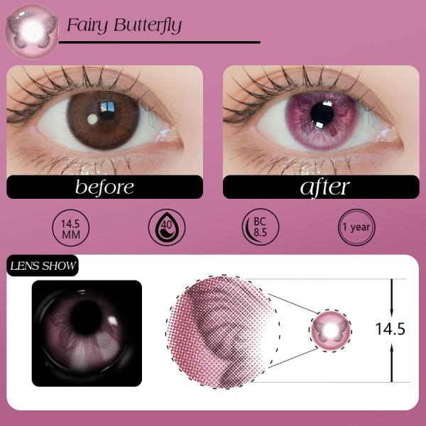 Soft Cosmetic Eye Contacts Green Cosmetic Contact Lenses 14.2mm Diameter