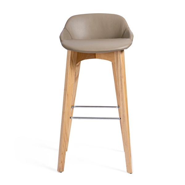Plastic Bar Stool And Table Natural Ash Wood Commercial Bar Stool Fabric Upholstered Seat