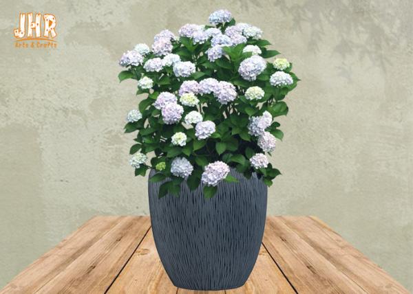 Clay Garden Pots Large Fiberclay Plant Pots Outdoor Clay Planters Painted Flower Pots Gray Color