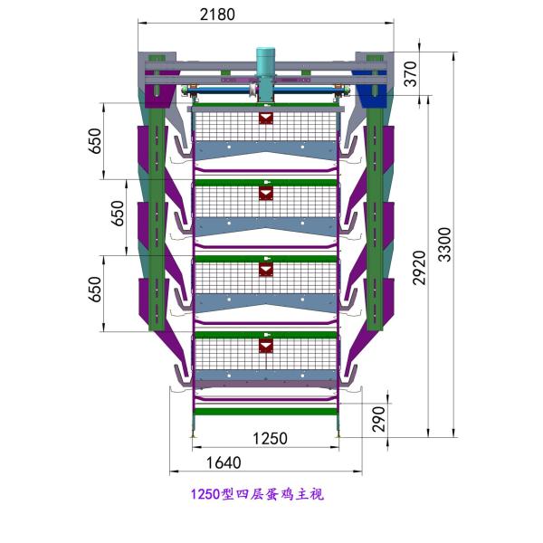 Животная клетка слоя цыпленка курятника подгоняла оборудование яйца схемы питаясь