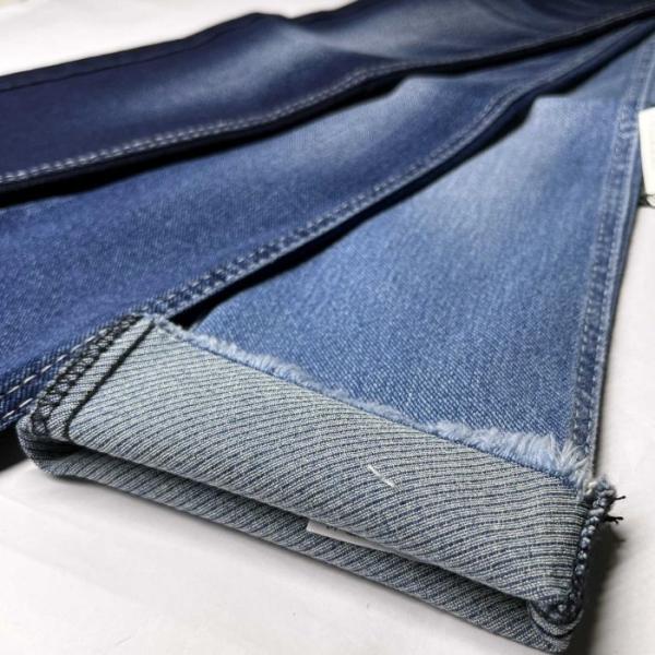OEM ODM Fake Knitted Denim Fabric Indigo Black 180cm Heavyweight