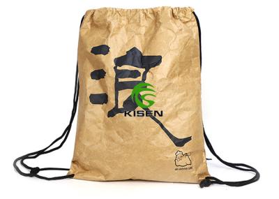 Durable Tyvek Tote Bag With Drawstring , Waterproof Brown Tyvek Paper Bags