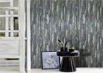 Fashion PVC Modern Removable Wallpaper , Vinyl Grey And White Wallpaper