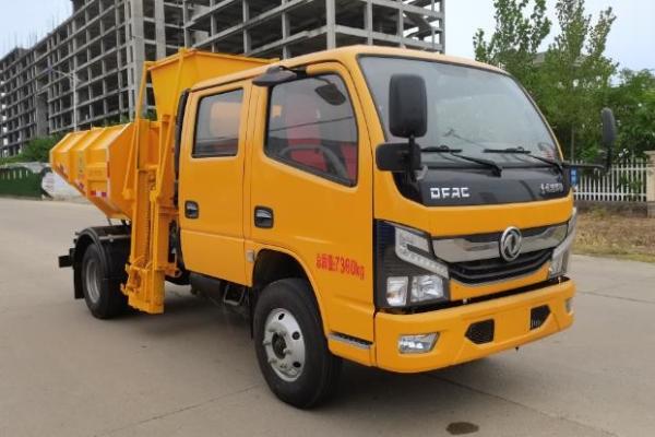 Sealed Waste Dump Truck With Self Dumping Function Residential Areas Garbage Transport Truck