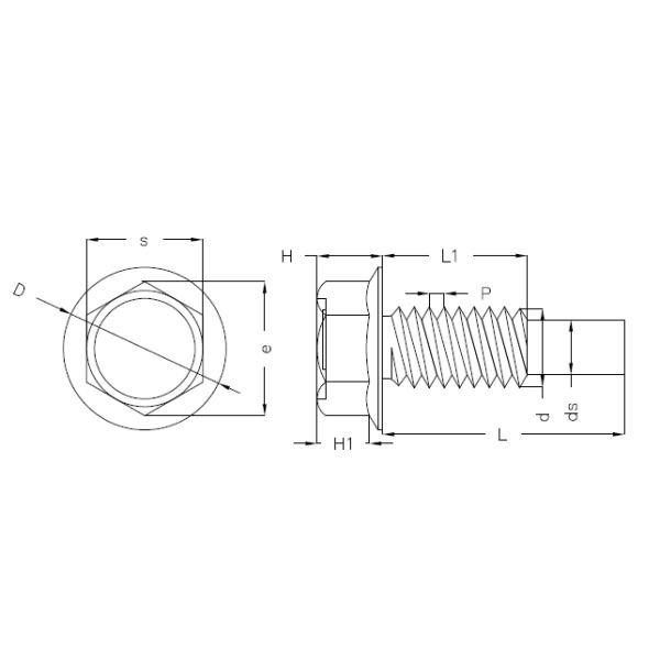 Lead Point Brass Screws M5 Philips Drive Hex Washer Head Fastener